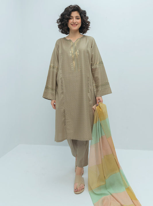 EMBROIDERED SHIRT WITH DUPATTA AND PANT