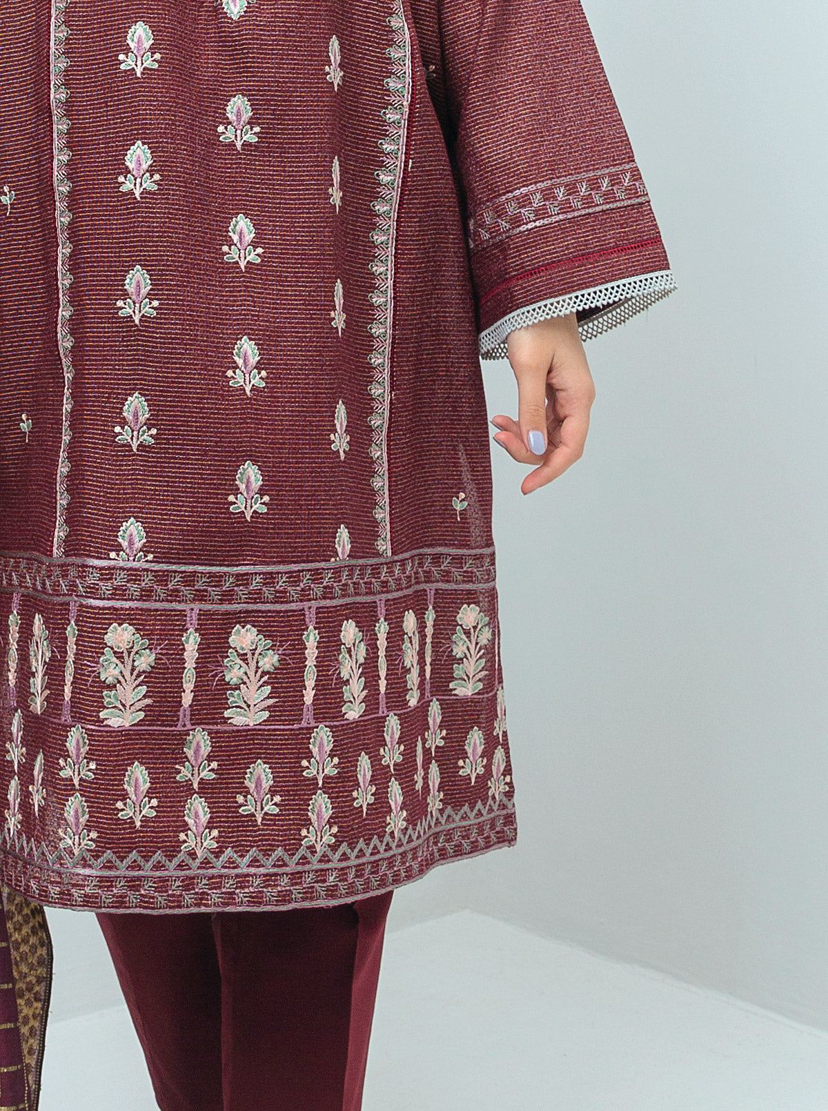 EMBROIDERED SHIRT WITH DUPATTA