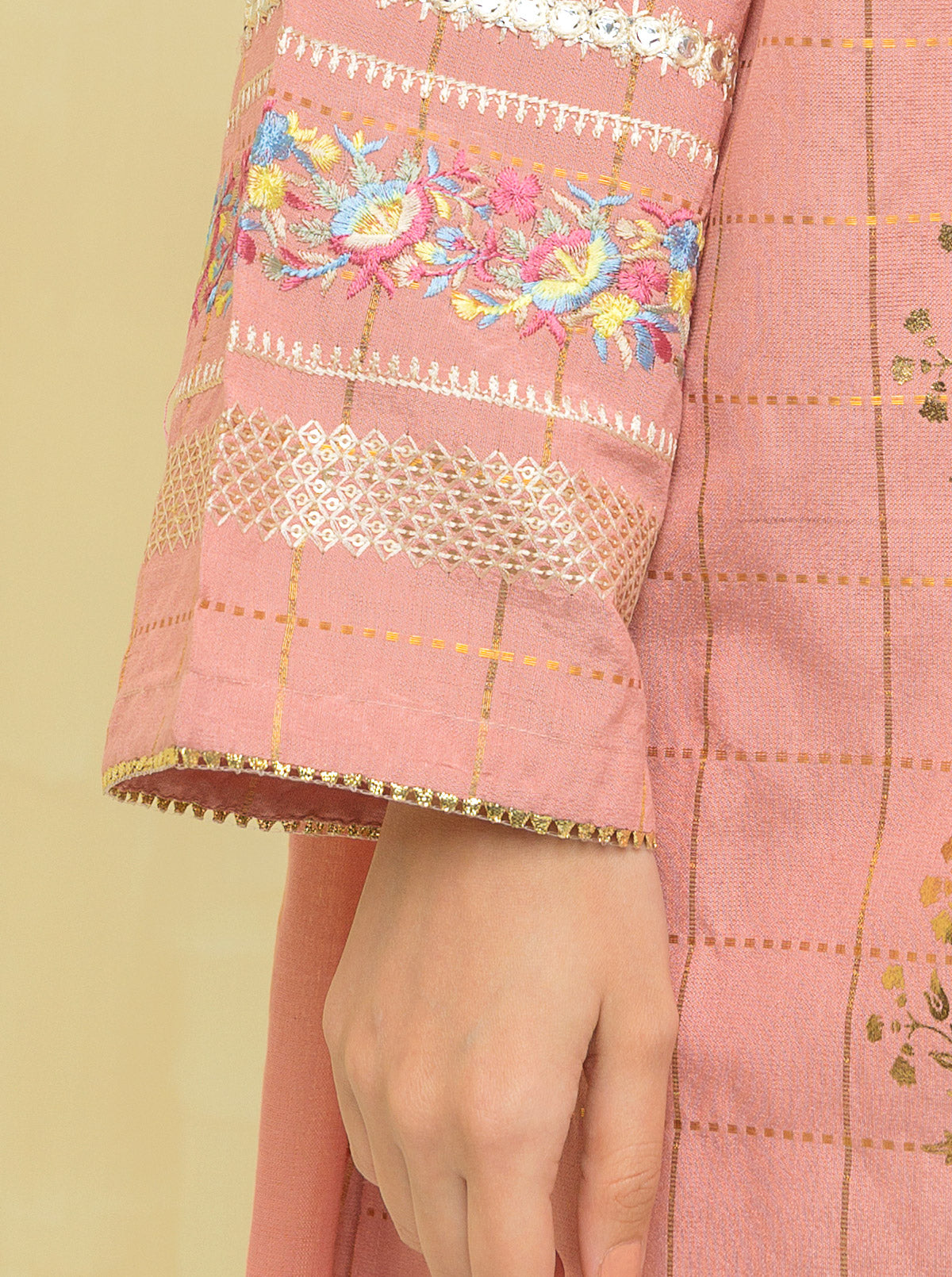 EMBROIDERED SHIRT WITH DUPATTA