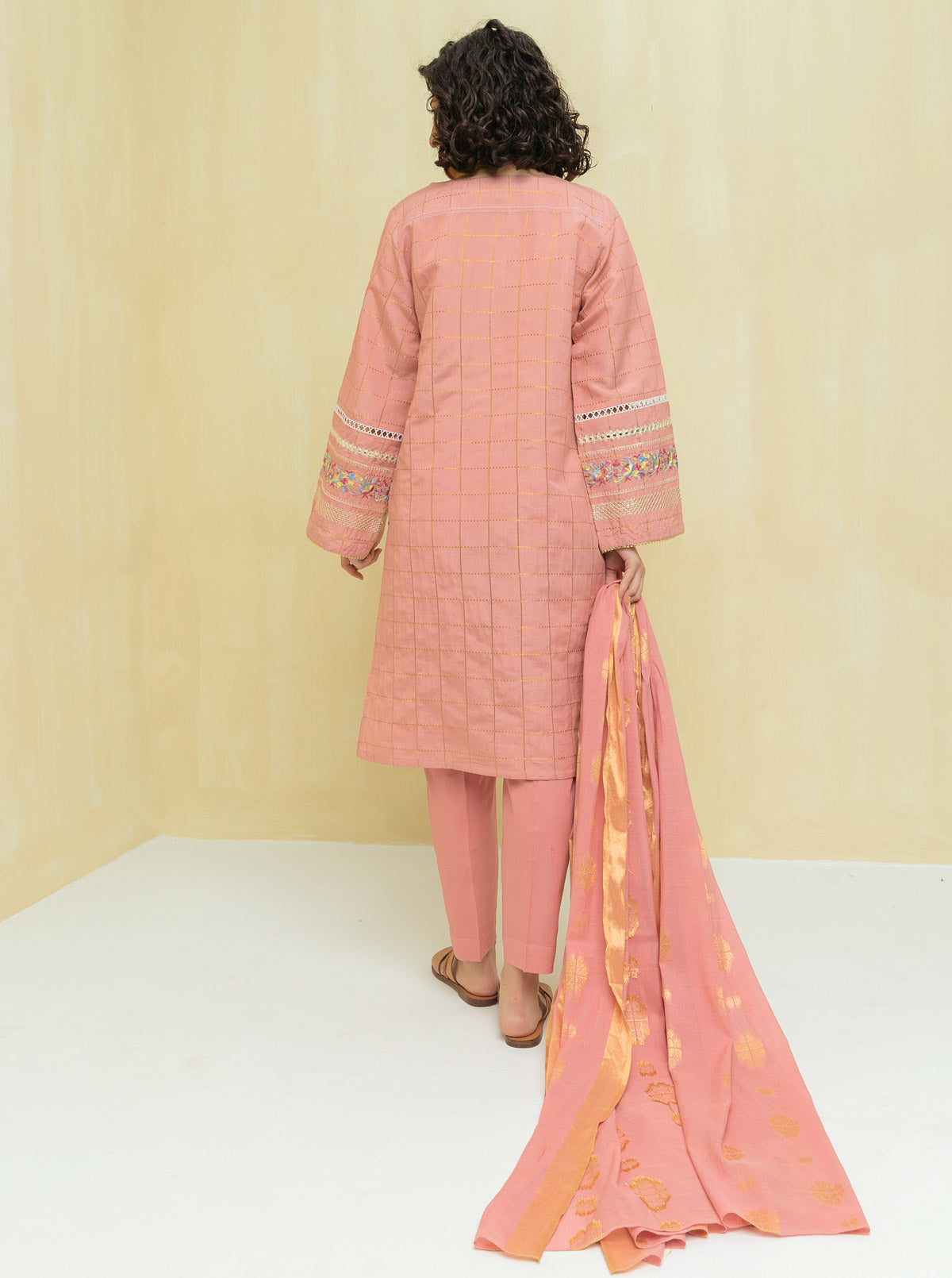 Embroidered Shirt With Dupatta