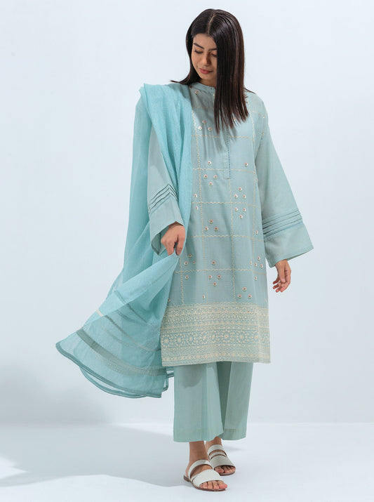 EMBROIDERED SHIRT WITH DUPATTA