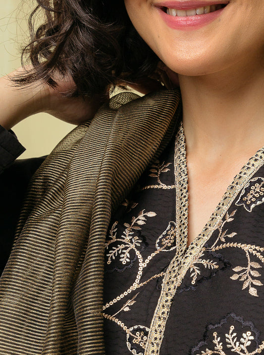 EMBROIDERED SHIRT WITH DUPATTA