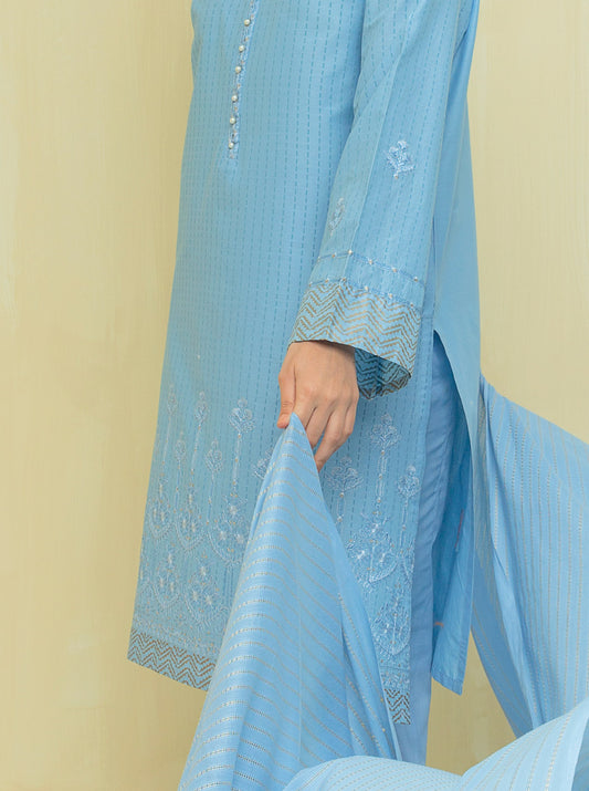 EMBROIDERED SHIRT WITH DUPATTA