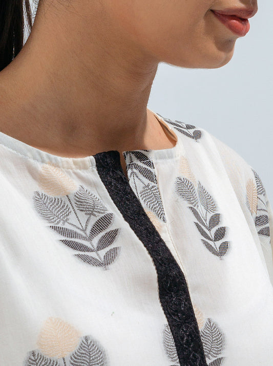 EMBROIDERED JACQUARD SHIRT (PRET)