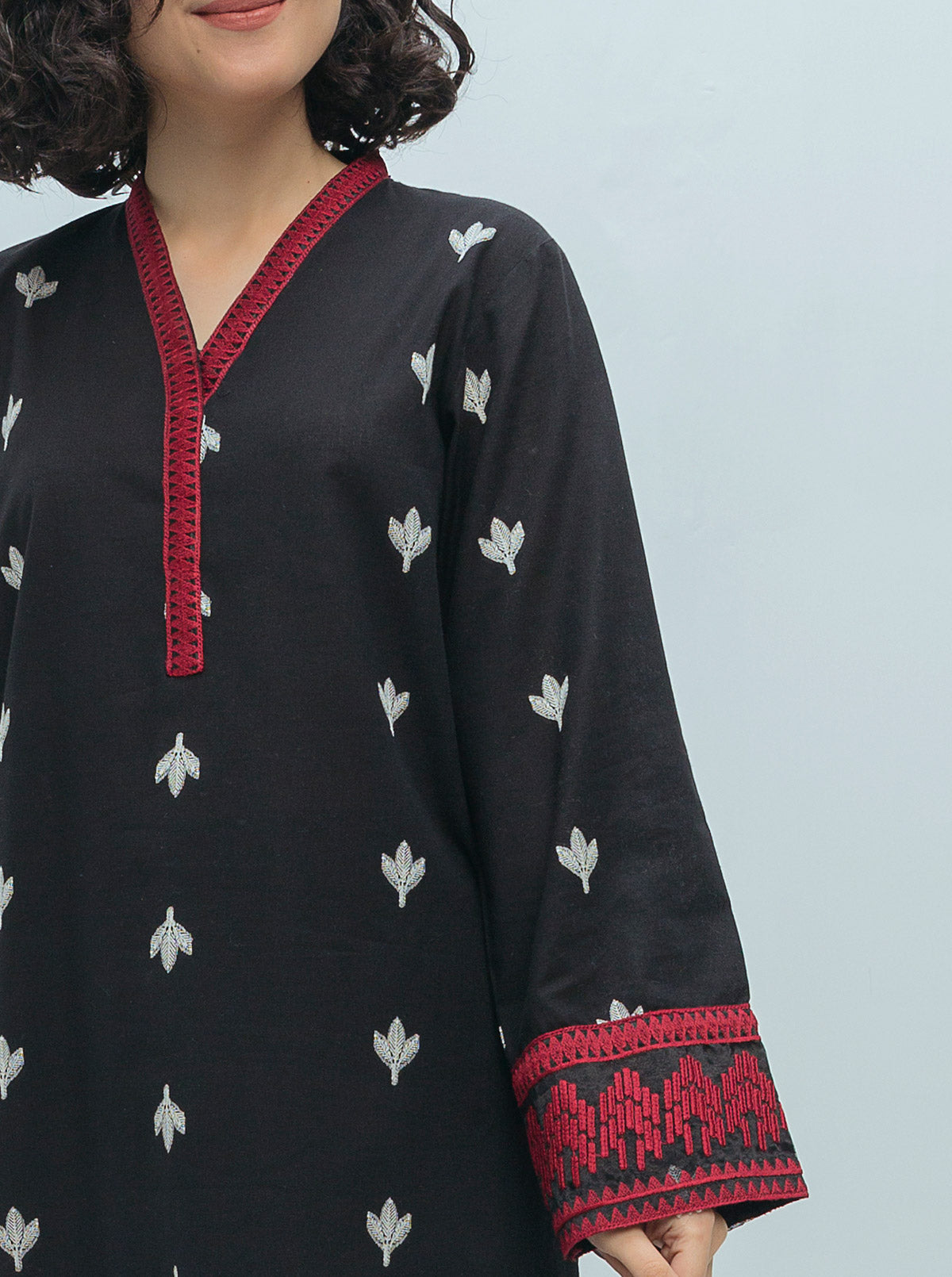 EMBROIDERED SHIRT WITH DUPATTA