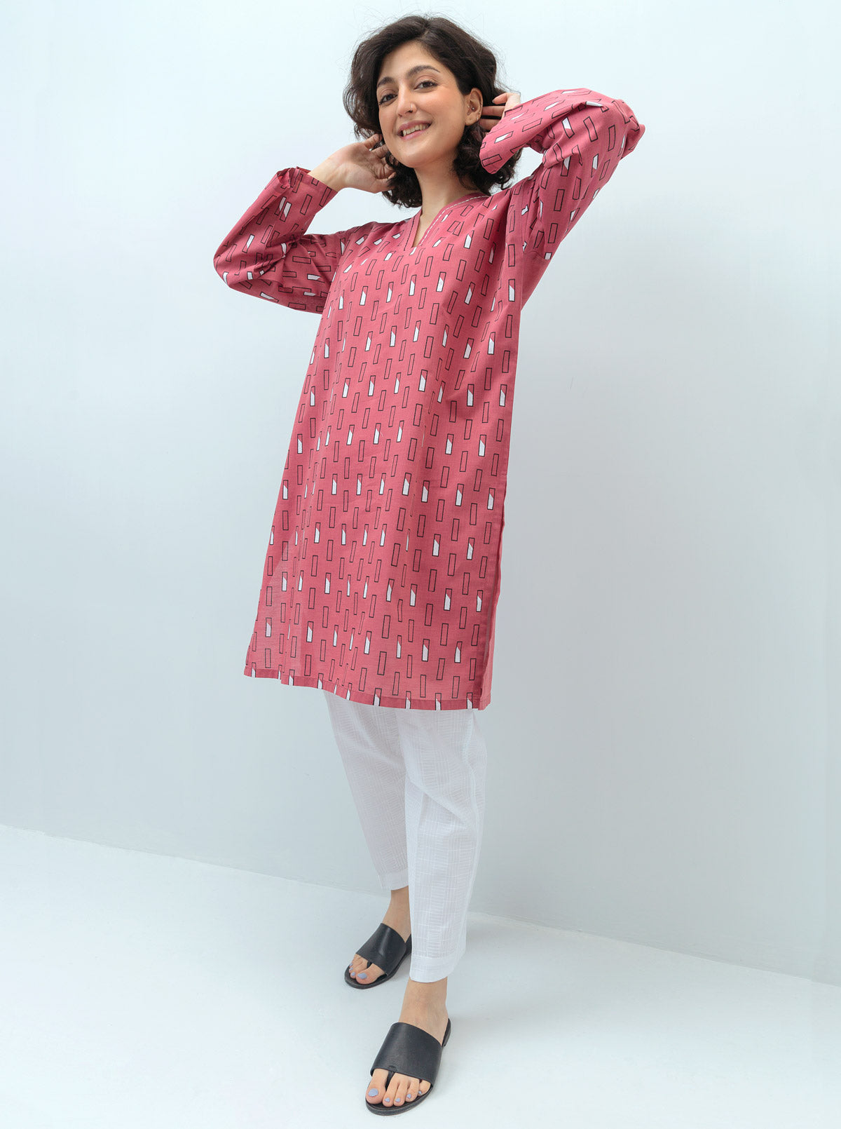 PRINTED CHAMBRAY SHIRT (PRET)