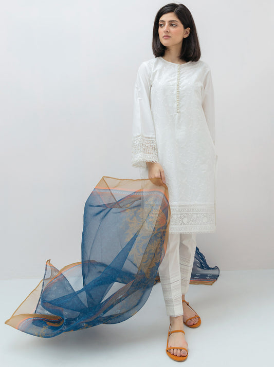 EMBROIDERED SHIRT WITH DUPATTA