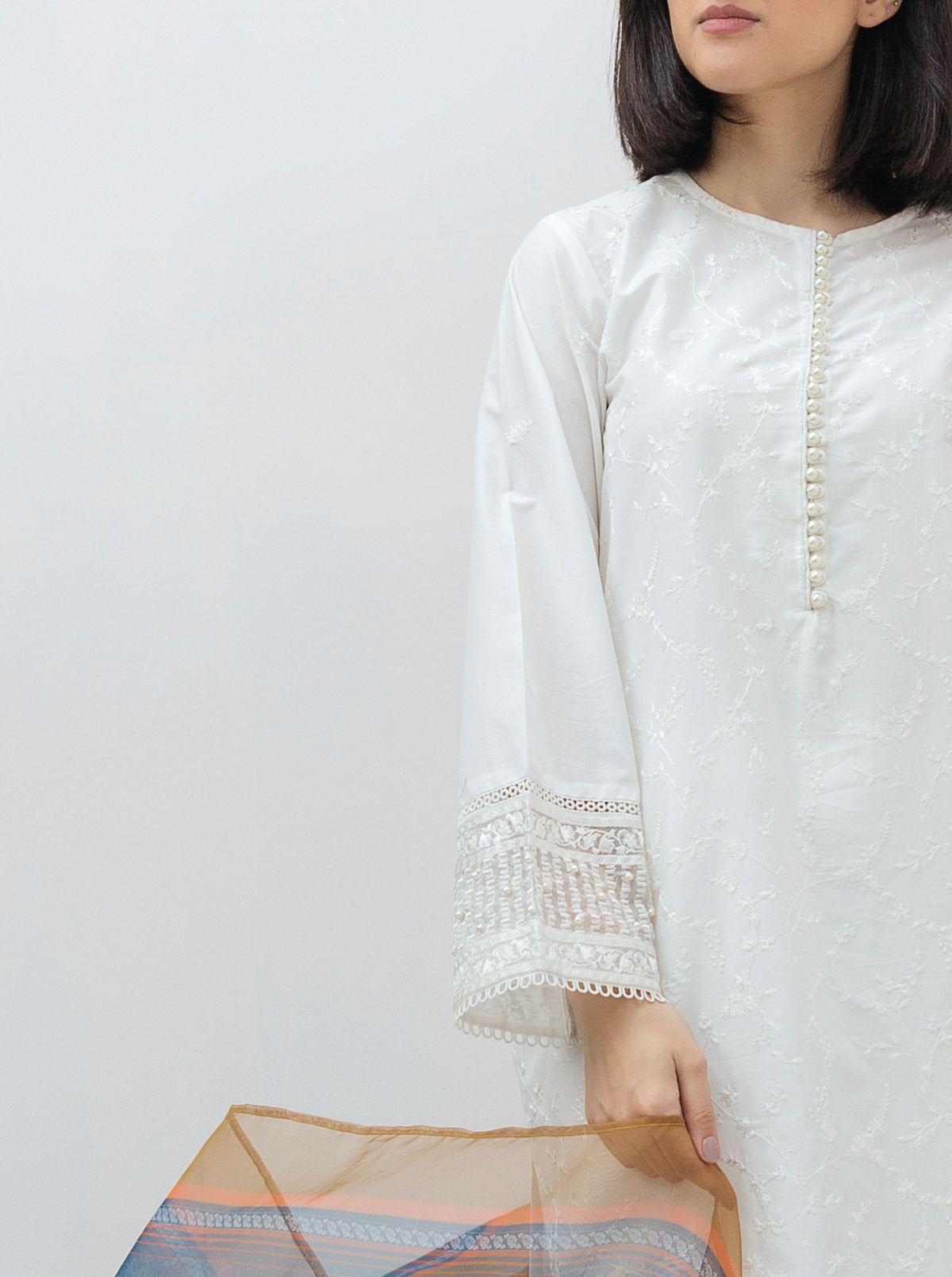 EMBROIDERED SHIRT WITH DUPATTA