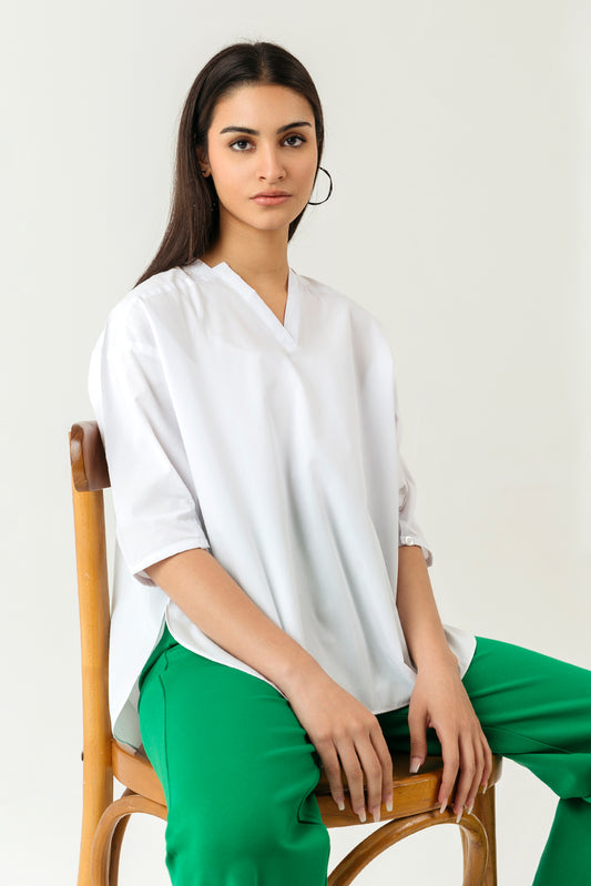 White Poplin Shirt
