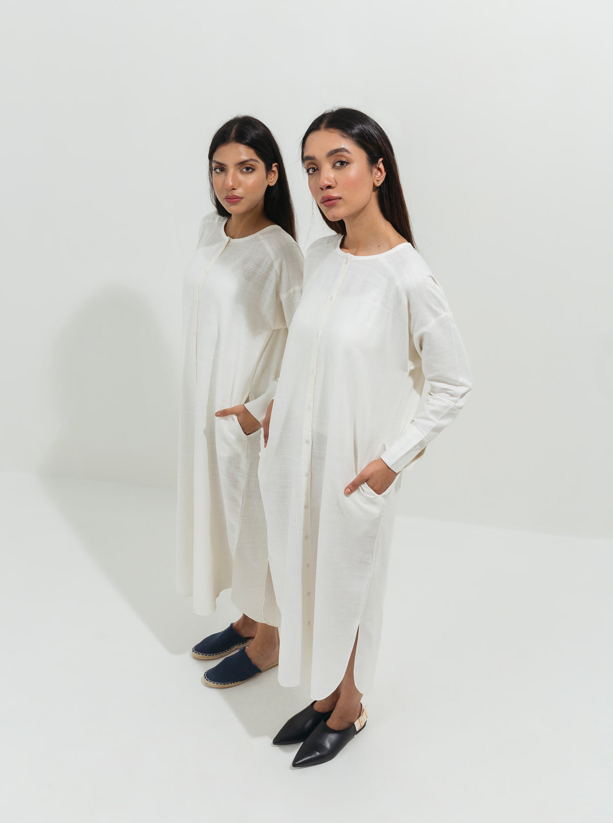 White Linen Long Tunic