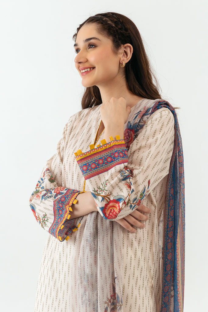 Printed Shirt With Dupatta