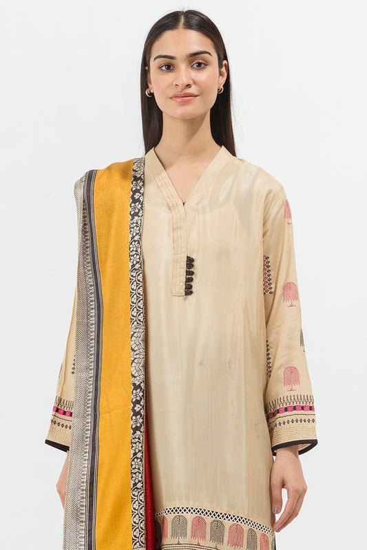 Embroidered Shirt With Dupatta