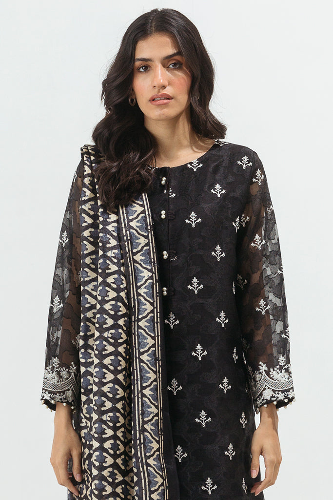 Embroidered Shirt With Dupatta