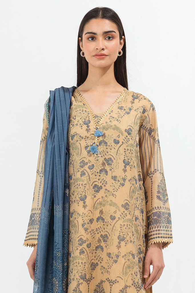 Printed Shirt With Dupatta