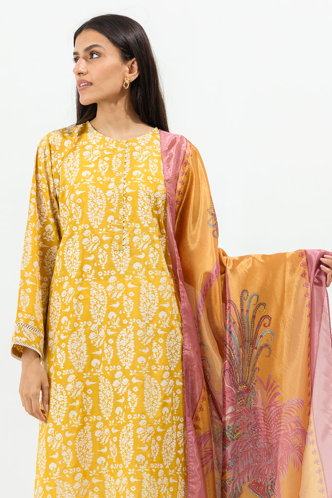 Printed Shirt With Dupatta