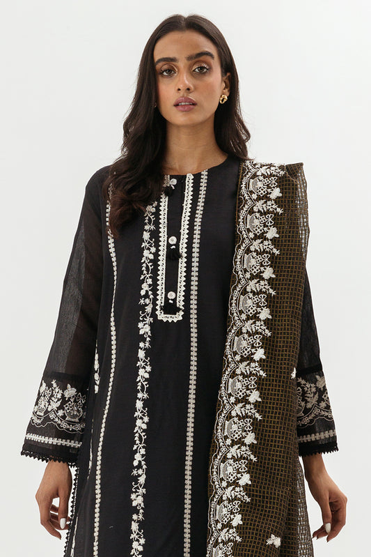 Embroidered Shirt With Dupatta