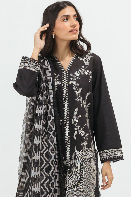 Embroidered Shirt With Dupatta