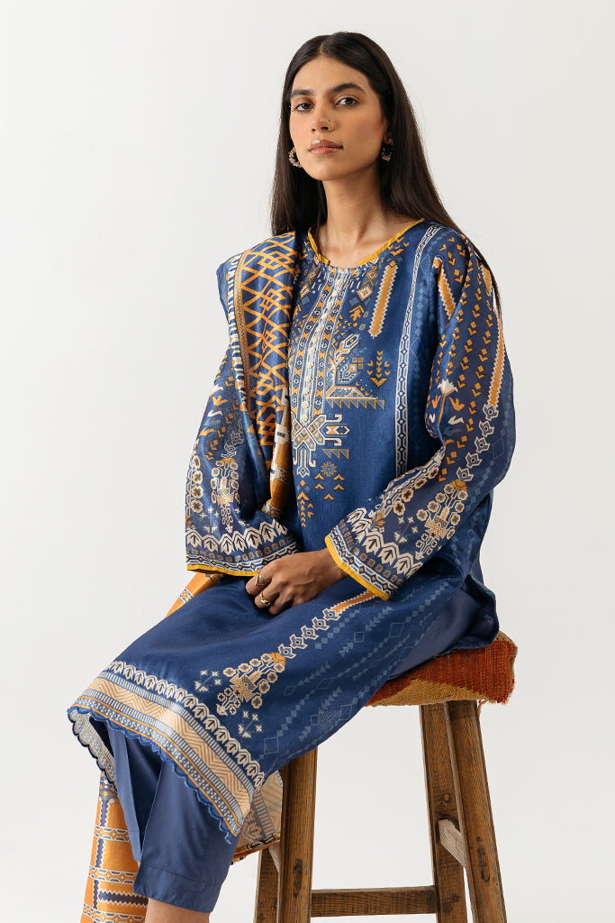 Embroidered Shirt With Dupatta