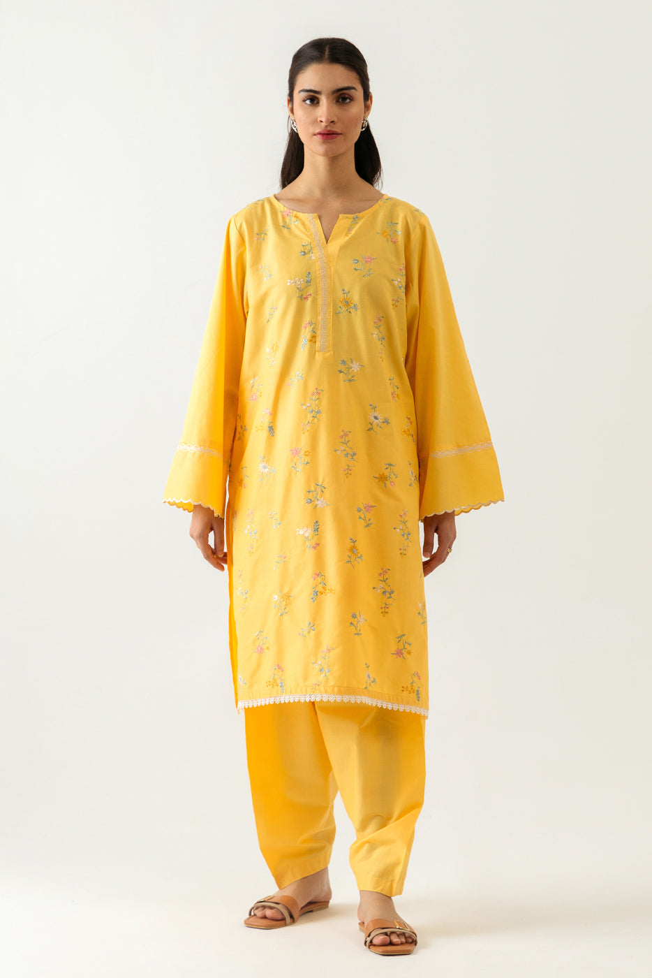 Embroidered Shirt With Shalwar