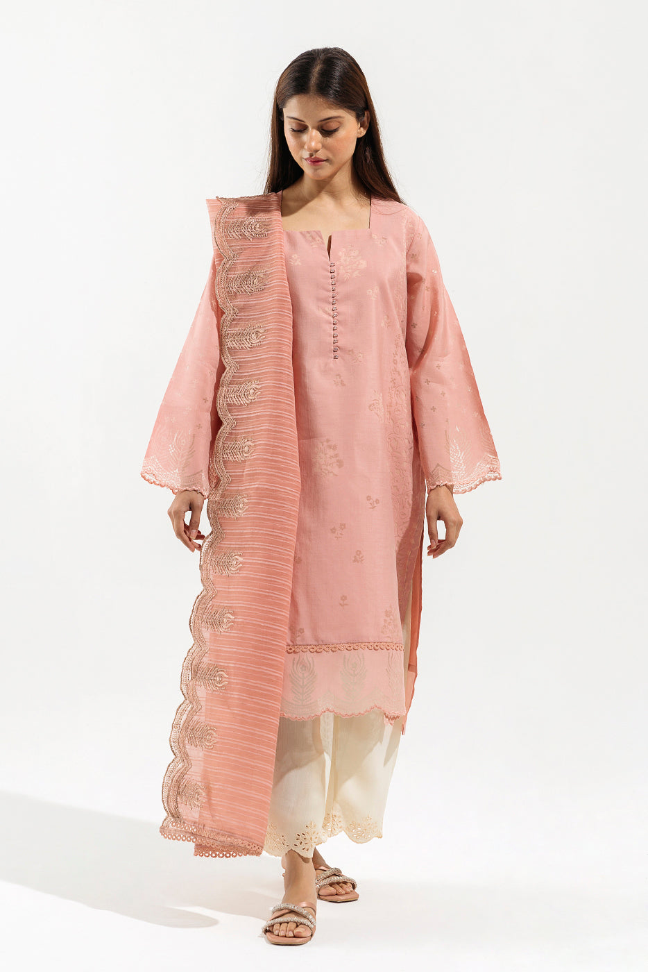 EMBROIDERED SHIRT WITH DUPATTA