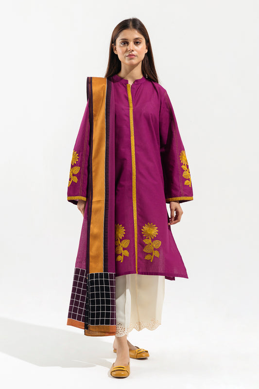 EMBROIDERED SHIRT WITH DUPATTA