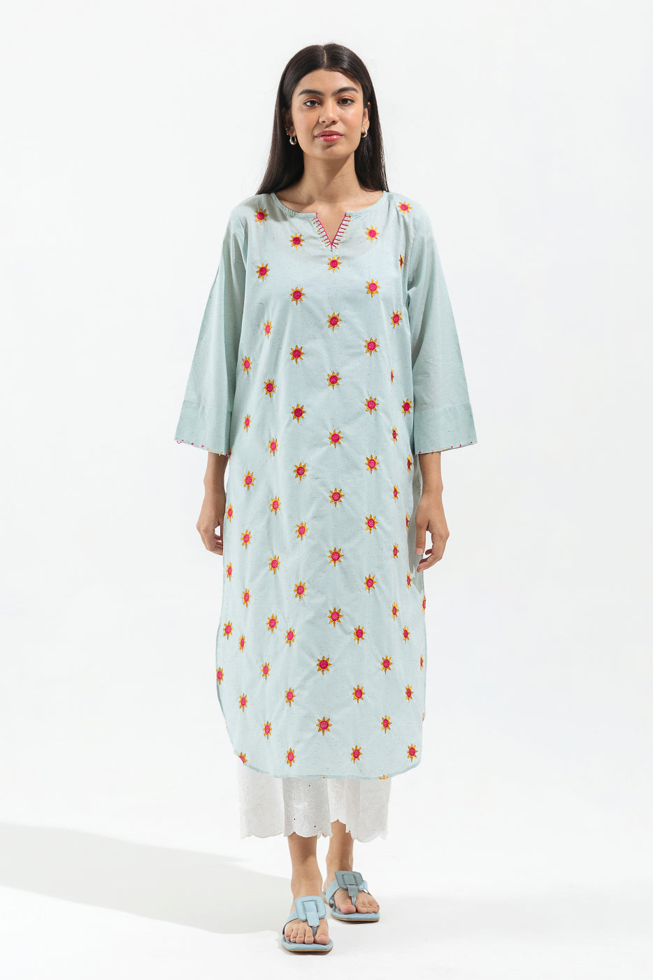 EMBROIDERED MULTI NEPS SHIRT (PRET)