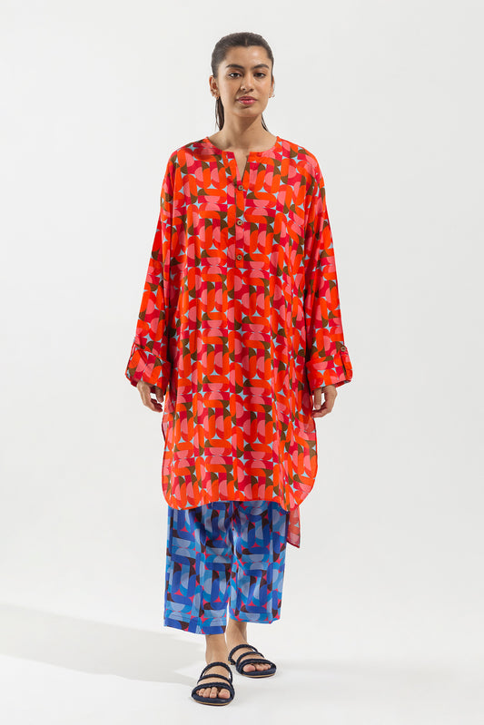 2 PIECE PRINTED VISCOSE SUIT (PRET)