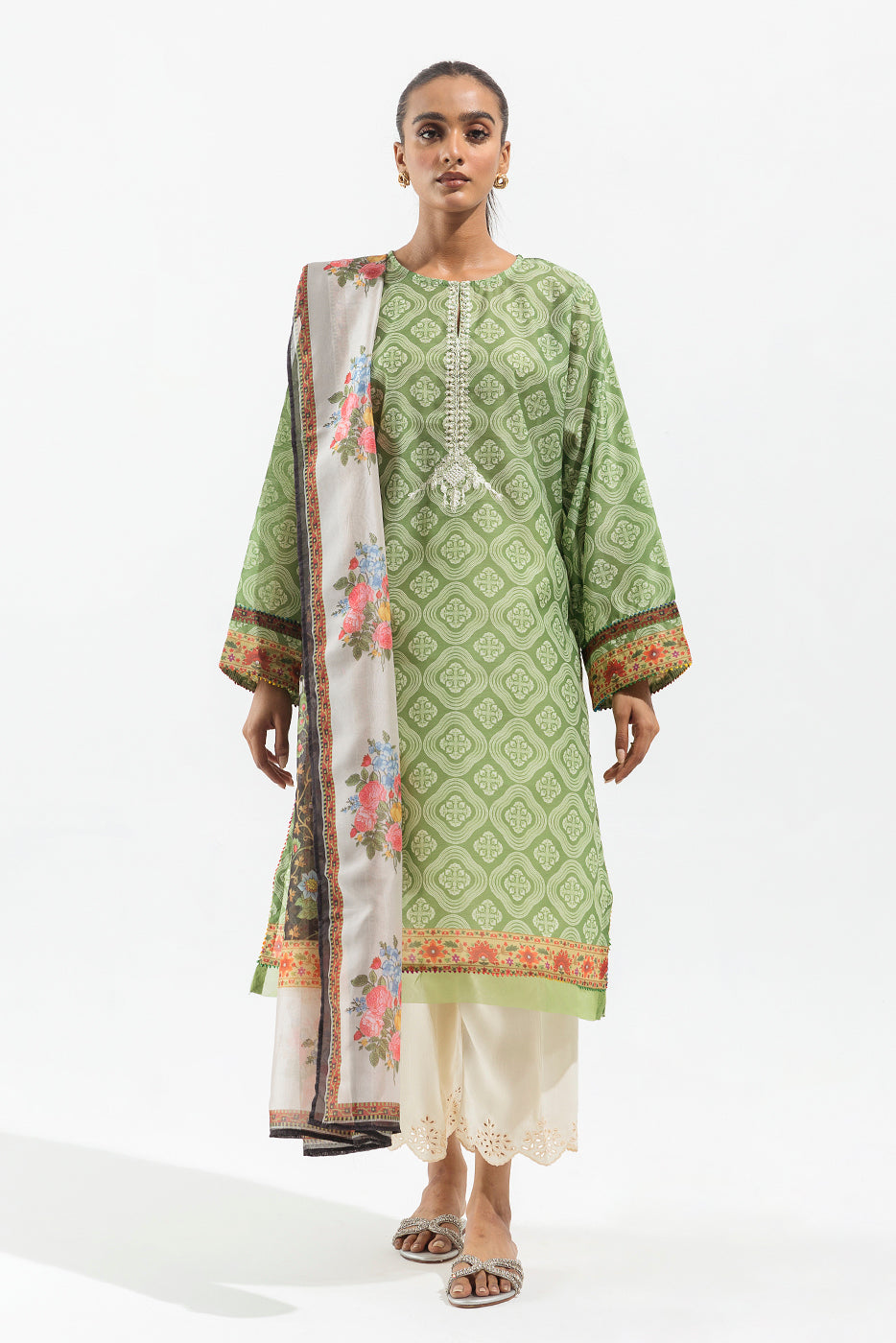 EMBROIDERED SHIRT WITH DUPATTA