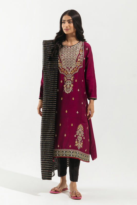 EMBROIDERED SHIRT WITH DUPATTA