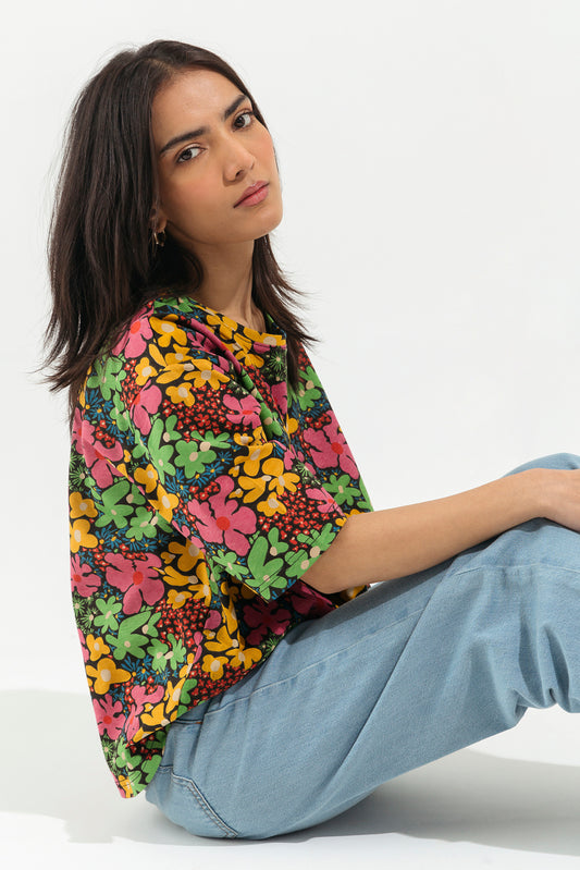 FLORAL PRINTED T-SHIRT