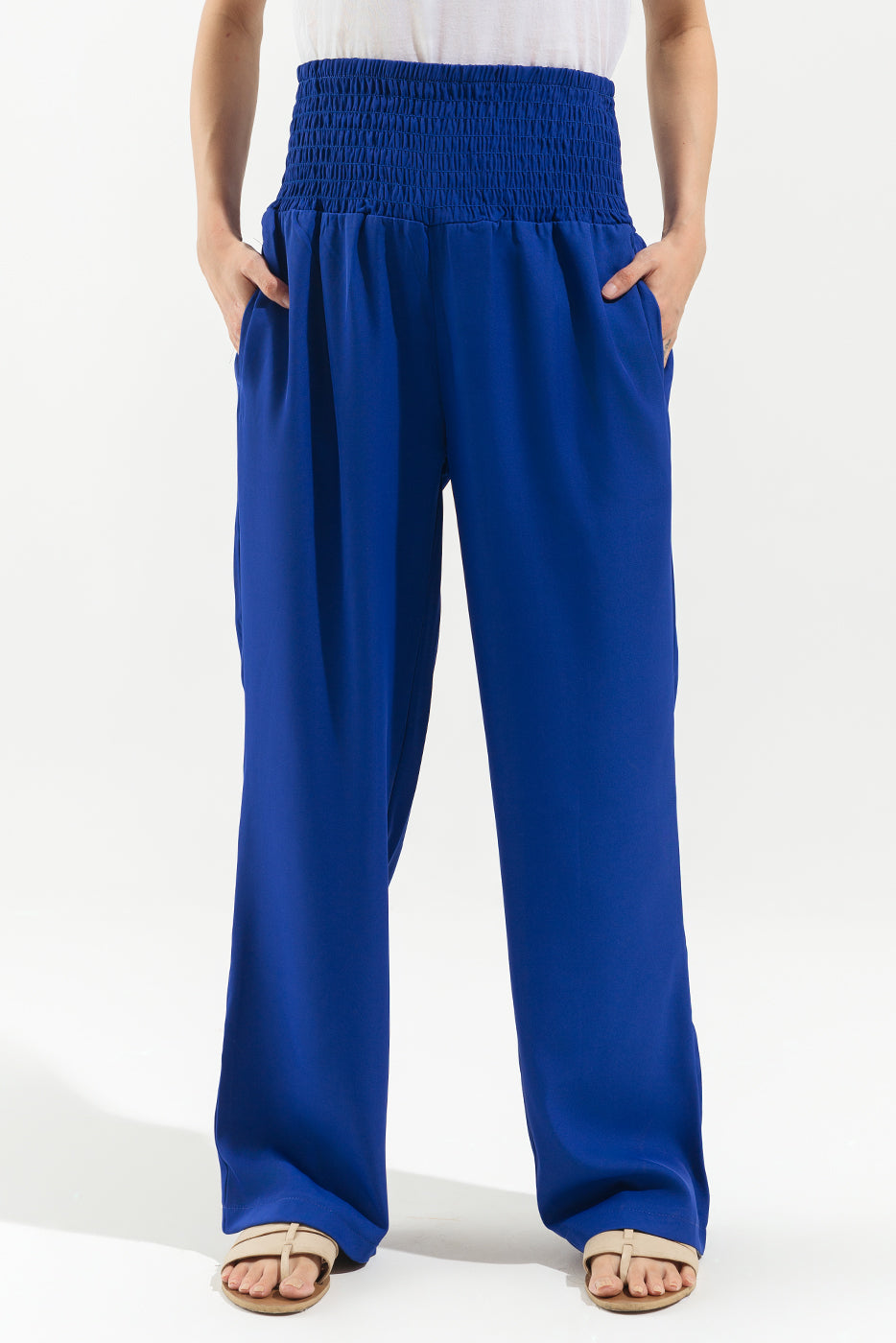 Electric Blue Tailored Pants - BEECHTREE