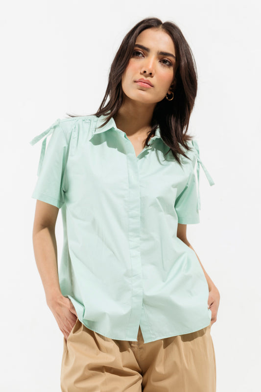 ICE GREEN BUTTON DOWN TOP