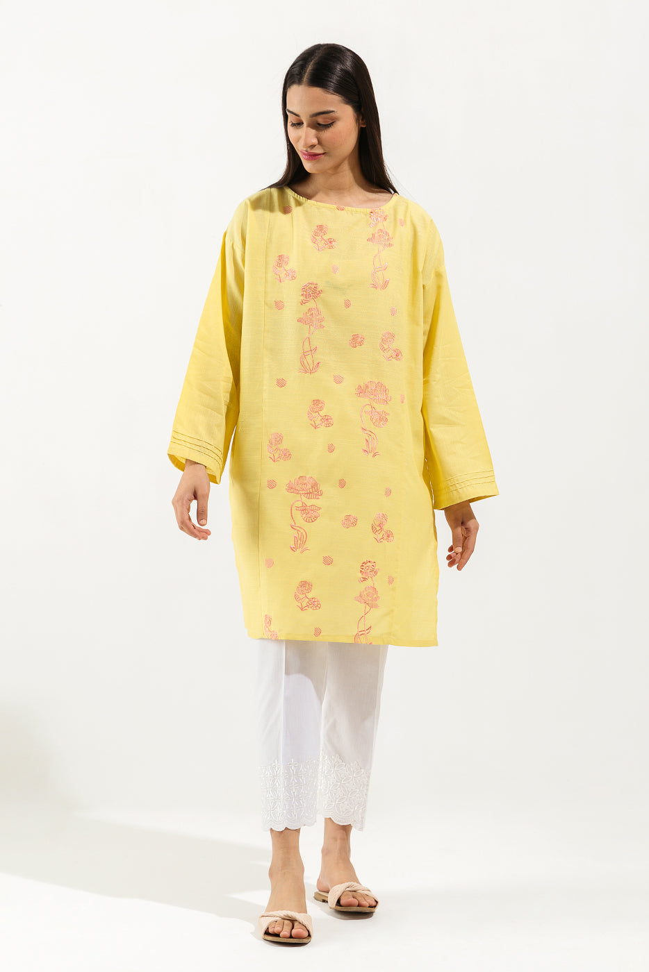 EMBROIDERED TEXTURED SHIRT (PRET)