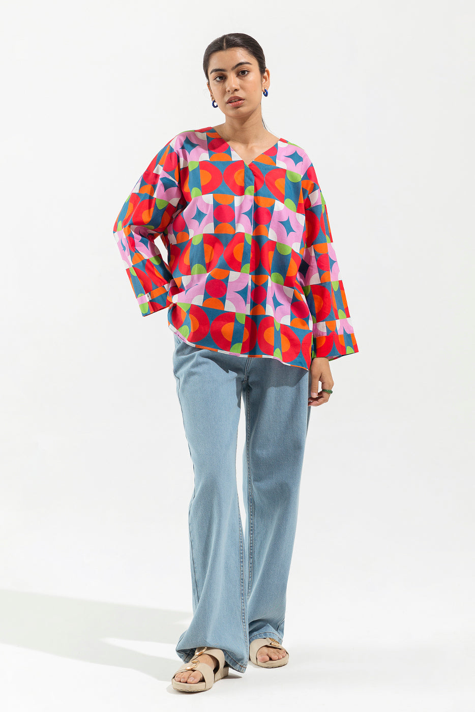 PRINTED LAWN TOP (PRET)