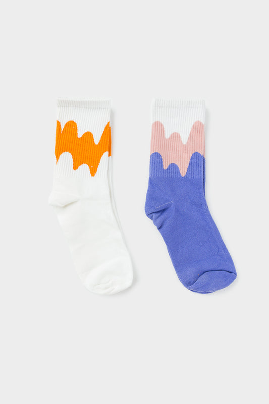 2-PACK MULTICOLORED SOCKS