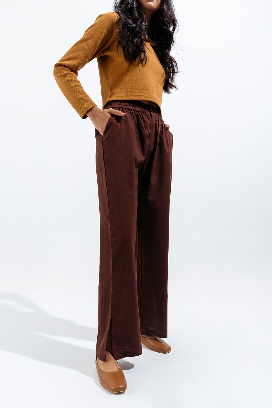 JUCHENG Retro Straight Wide Leg Brown Pants Vintage Female Korean High  Waist Casual Long Navy Blue Pants White Beige Trousers : Amazon.ca:  Clothing, Shoes & Accessories