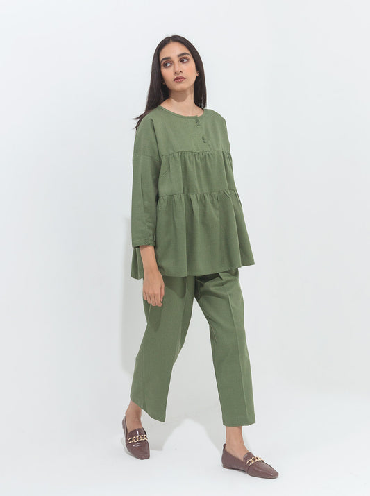 GREEN TIERED CO-ORD SET