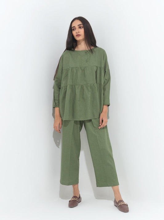 GREEN TIERED CO-ORD SET