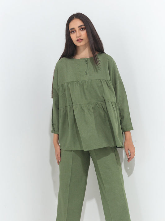 GREEN TIERED CO-ORD SET