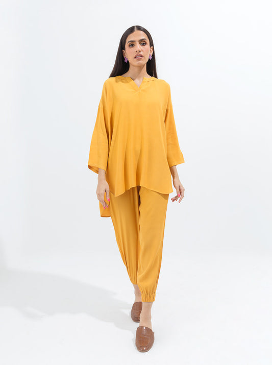 MUSTARD CREPE CO-ORD SET