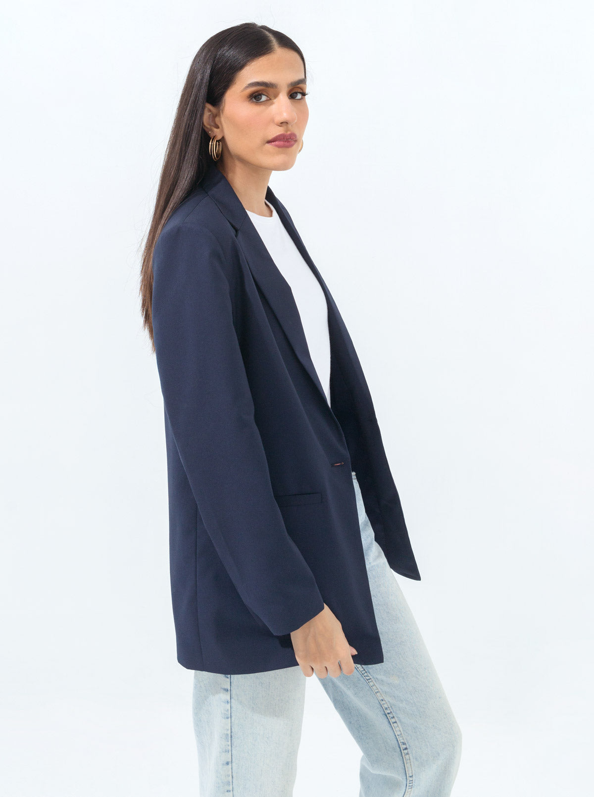 OVERSIZED DARK NAVY BLAZER