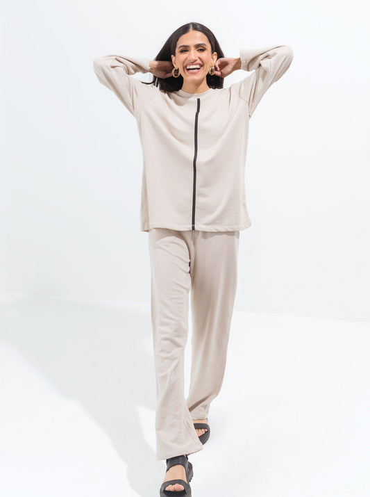 LIGHT SAND TERRY TRACKSUIT