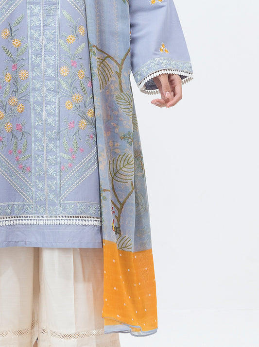 EMBROIDERED SHIRT WITH DUPATTA