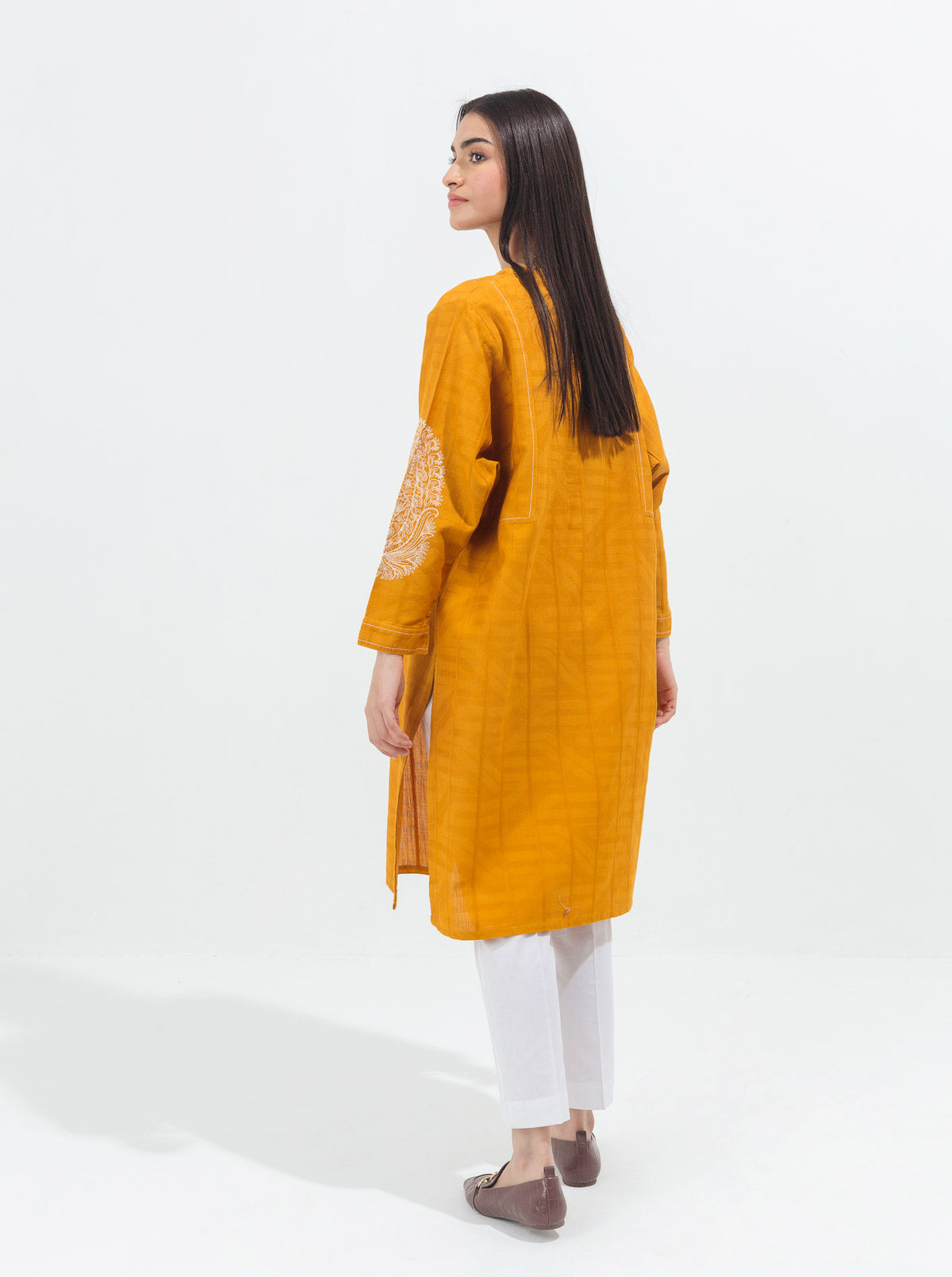 EMBROIDERED DORIA JACQUARD SHIRT (PRET)