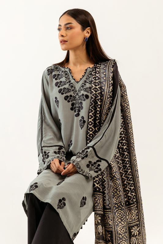 EMBROIDERED SHIRT WITH DUPATTA