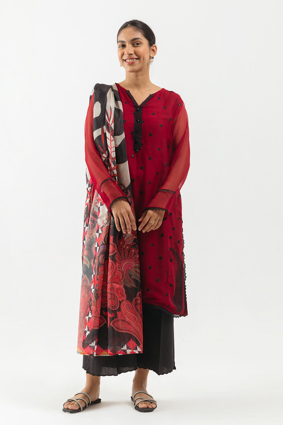 EMBROIDERED SHIRT WITH DUPATTA