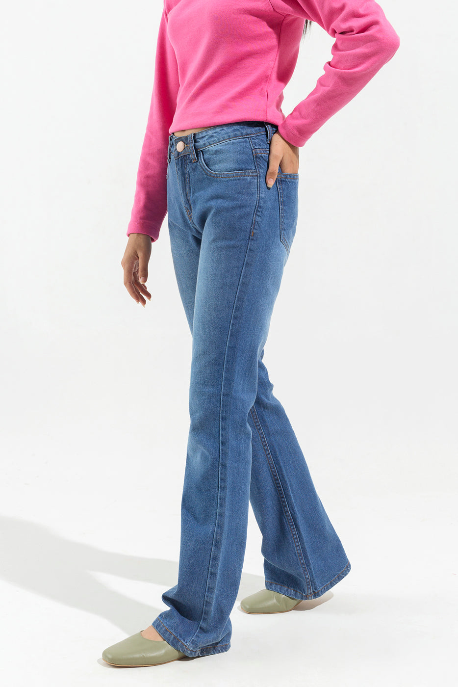 DENIM BOOTCUT PANTS