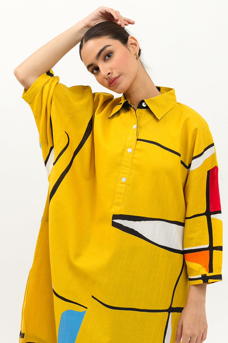 PRINTED PRINTED KHADDAR SHIRT (PRET)