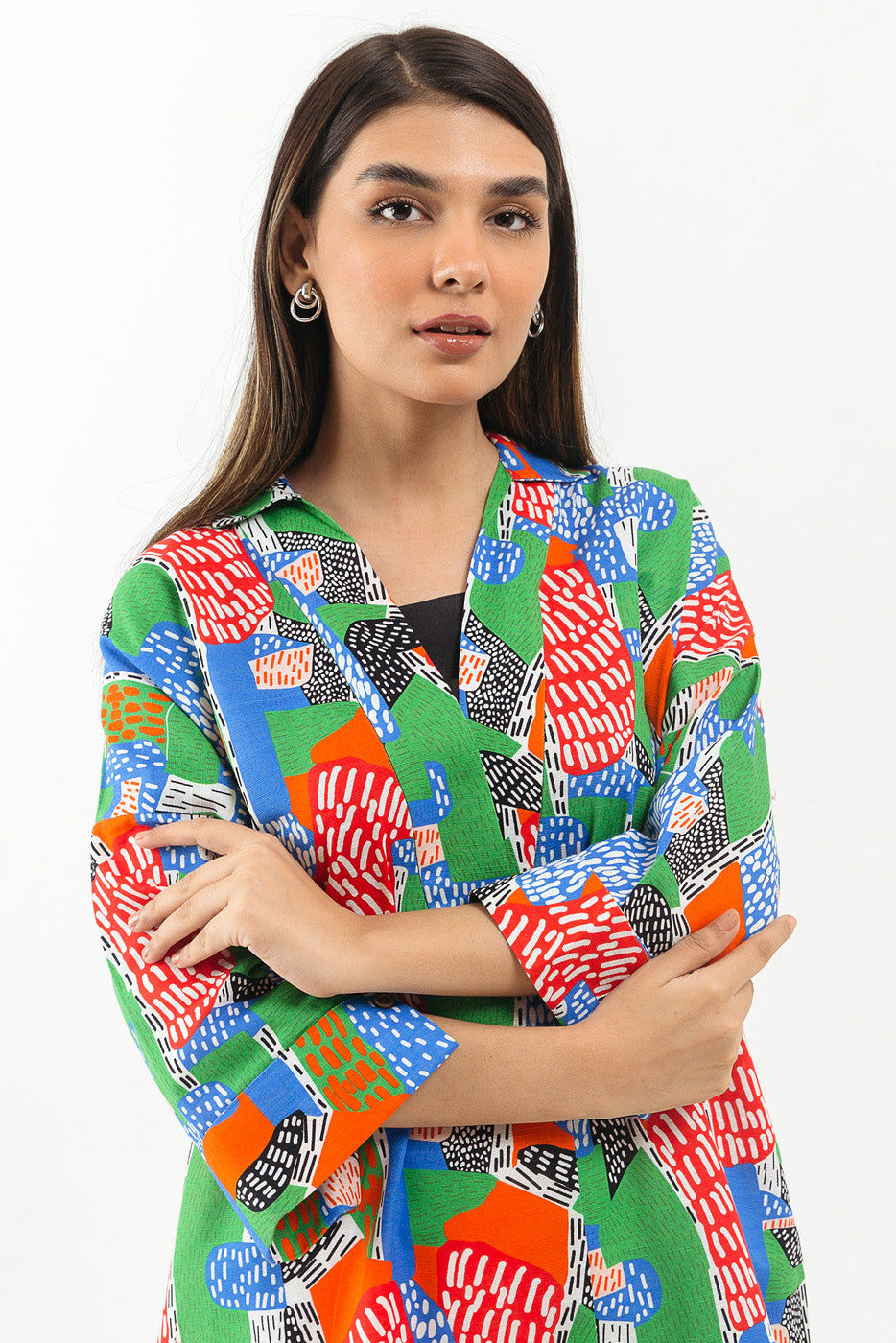 PRINTED KHADDAR SHIRT (PRET)