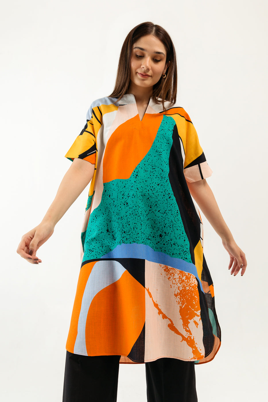 PRINTED KHADDAR SHIRT(PRET)